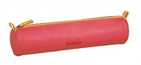 Rhodia Rhodiarama 319010C etui, rond, koraal, 21,5 x 5,5 cm, met ivoorkleurig jersey gevoerd, kunstleer