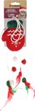 Flamingo Mixxa - Speelgoed Katten - Kerst Ps Mixxa Handschoen Met Veren Rood 9x5,5x11,5cm