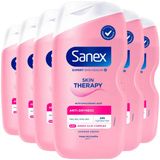 Sanex Douchegel Skin Therapy Anti Dryness - 6 x 450 ml - Voordeelverpakking