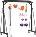 VEVOR Mobiele Portaalkraan met Een Hefvermogen van 997,9 Kg, in Hoogte Verstelbare Stalen Laadkraan van 243-363 cm, Werkplaatskraan met Handtrolley, Kettingtakel en 360° Vergrendelbare Zwenkwielen, Laadkraan voor Magazijn en Werkplaats