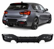 BinaParts Achterbumper Diffuser Geschikt Voor BMW 1 Serie F20 F21 LCI 2015-2019 – Glanzend Zwart Sport Look