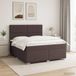 vidaXL Lit plateforme avec matelas Marron foncé 180 x 200 cm Tissu