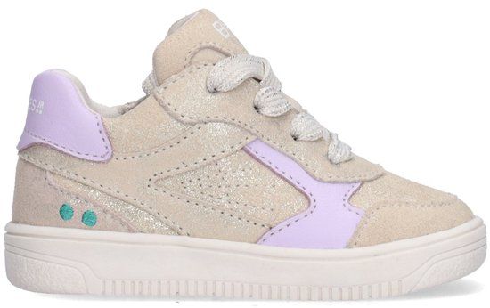 BunniesJR 226208-994 Meisjes Lage Sneakers - Beige - Leer - Veters