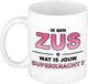 Mok / beker - wit met roze tekst - cadeau / verjaardag