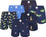 Phil & Co Geweven Wijde Boxershorts Heren 6-Pack Multipack met Print - Maat M