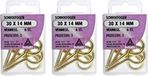 Deltafix Schroefogen - 18 stuks - Verzinkt metaal - 30 x 14 mm