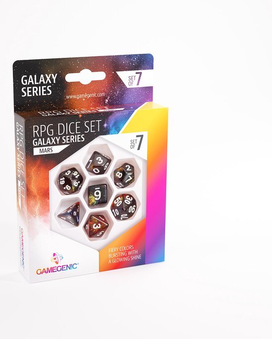 GameGenic RPG Dice Set - Galaxy Series Mars (7 stuks)