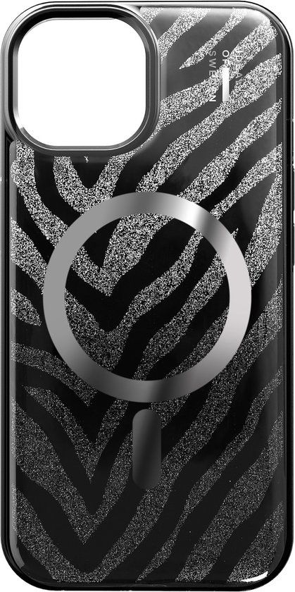 iDeal of Sweden Clear Case Limited MagSafe voor iPhone 17e / 16e / 15 / 14 / 13 - Zebra Mystique