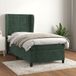 Maison Exclusive - Sommier À Lattes De Lit Et Matelas Vert Foncé 80x200 Cm Velours