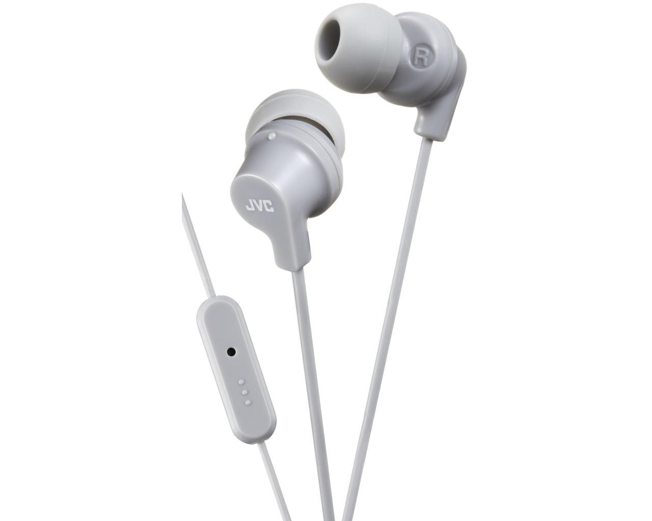 JVC HA-FR15-H-E Kleurrijke in-ear hoofdtelefoon met afstandsbediening en microfoon grijs