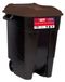 Bac à ordures écologique, 100 litres, fond noir, couvercle marron