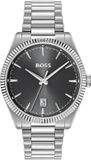 Hugo BOSS CHESWICK HB1514310 Herenhorloge - Zilverkleurig Stalen Band - Grijs Wijzerplaat - 40mm