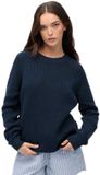 Superdry Relaxed Ribbed Gebreide Trui Dames Hamptons Navy
