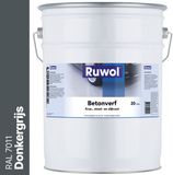 Ruwol Peinture pour béton Gris foncé (RAL 7011) 20 litre
