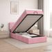 Prolenta Maison Exclusive - Lit Ottoman avec matelas et éclairage LED rose, 100 x 200 cm, revêtement en velours