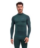 FALKE Heren Top van onderlaag Maximum Warm High Zip Neck M L/s Sh functioneel materiaal sneldrogend 1 stuk, Groen Holly 7385, XL