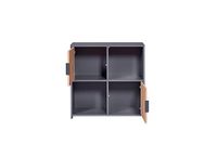 Inter Link - Commode met 2 deuren - dressoir - staand rek - voor slaapkamer, woonkamer - eiken Artisan - antraciet - houtmateriaal - robuust - onderhoudsvriendelijk - Pepeto 2T