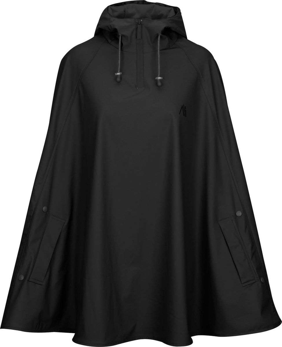 Ralka Regenponcho Senior - Sizzle Zwart L/XL