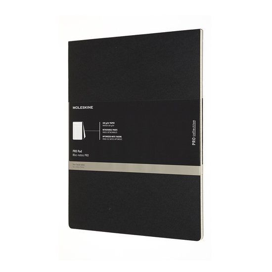 Moleskine Pro Pad Letter Black - 96 Pages - Soft Cover - Removable Sheets - 21.6 x 27.9 cm - Black