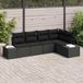 Maison Exclusive - Ensemble de jardin 5 pièces, ensemble de salon en polyrotin noir
