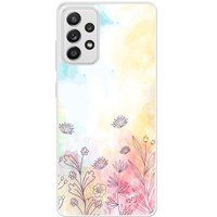 Samsung Galaxy A52 Watercolor flowers Verstevigd hoesje met sublimatie bedrukking