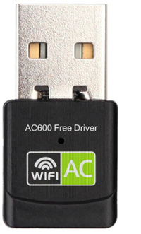 Stuff Certified Wifi USB Mini Dongle Network Wireless 600Mb/s 5GHz Antenne Adapter Adaptor Zwart