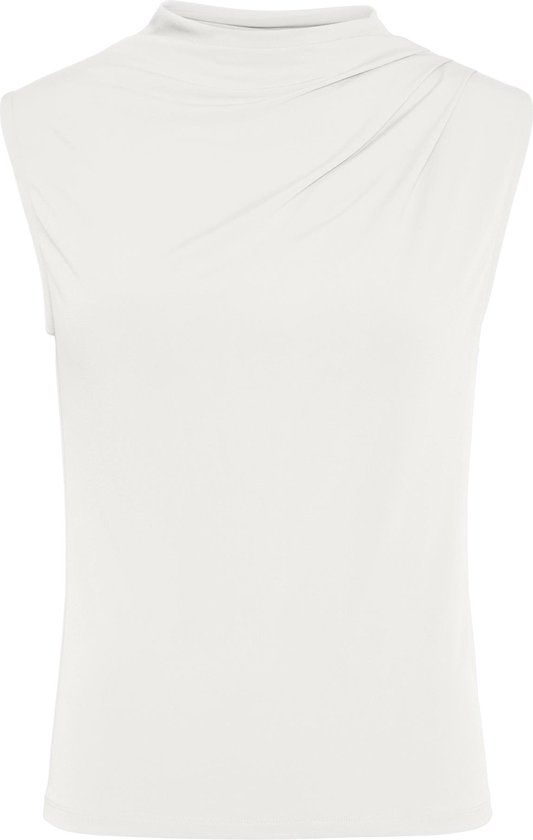 PIECES PCMADISON SL DRAPED TOP NOOS BC Dames Top - Cloud Dancer - Maat L