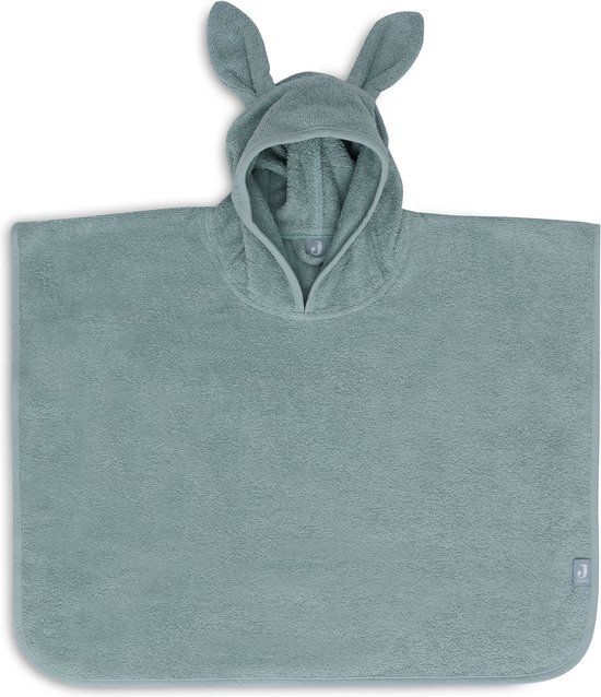 Jollein Badponcho Baby Badstof Kind met Capuchon Sea Green 2-3 jaar 100% Katoen