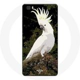 Maniacase Etui voor Huawei P8 Lite Cacatoes witte papegaaien op de boom