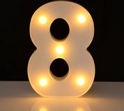Wantohave Lichtgevend Cijfer 8 - 22 cm - Wit - LED