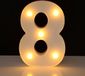 Wantohave Lichtgevend Cijfer 8 - 22 cm - Wit - LED
