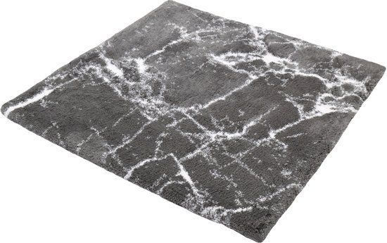 KLEINE WOLKE Como badmat platina 60x60cm - grijs