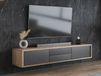 FRUNDA meuble TV-HiFi 2 portes battantes 2 tiroirs chêne/anthracite