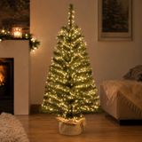 Merkloos / Sans marque Shoppartners Bv Kerstboom - 90 cm - groen - clusterverlichting warm wit - 576 ledjes - IP44 adapter