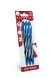 Pigna, Pen met semi-gel inkt, blister met 3 stuks (blauw)