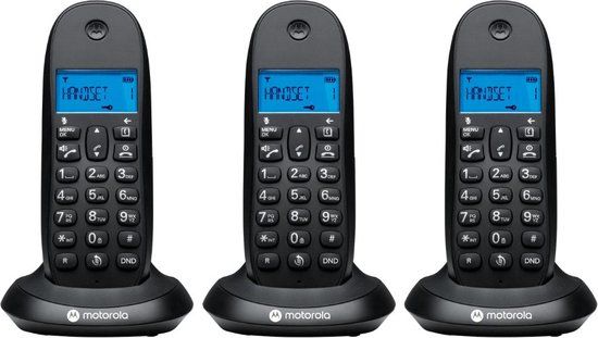 Motorola C1003cb+ Dect Trio Cordless Phone
