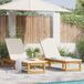 vidaXL Chaise longue 2 pièces Acacia massif Bois Marron