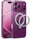 TORRAS UPro Ostand Q3 Spin Hoesje Geschikt voor Apple iPhone 18 Pro - Compatibel met MagSafe / Qi2 - 360° Draaibare Magnetische Standaard - Back Cover Kickstand Ring - Transparant