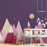Ambiance Sticker Kinderstickers van Scandinavische bergen, Perineka, 90 x 135 cm