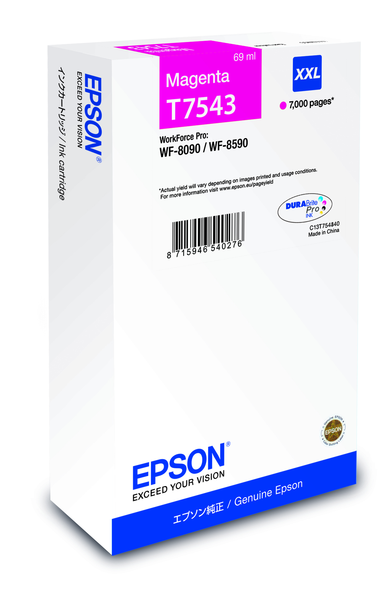 Epson WF-8090 / WF-8590 Ink Cartridge XXL Magenta single pack / magenta