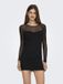 ONLY - ONLHEART-BECKI L/S MIX BODYCONDRESS WVN - Meisjes - Mini jurken - Zwart - S