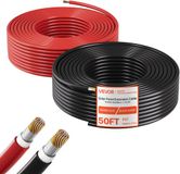 VEVOR Solar Kabelverlenging, 15,2 M Zwart & 15,2 M Rood, 10 AWG