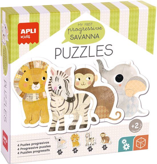 APLI Kids Kinderpuzzel 'Mijn eerste savanne', 16 stukjes