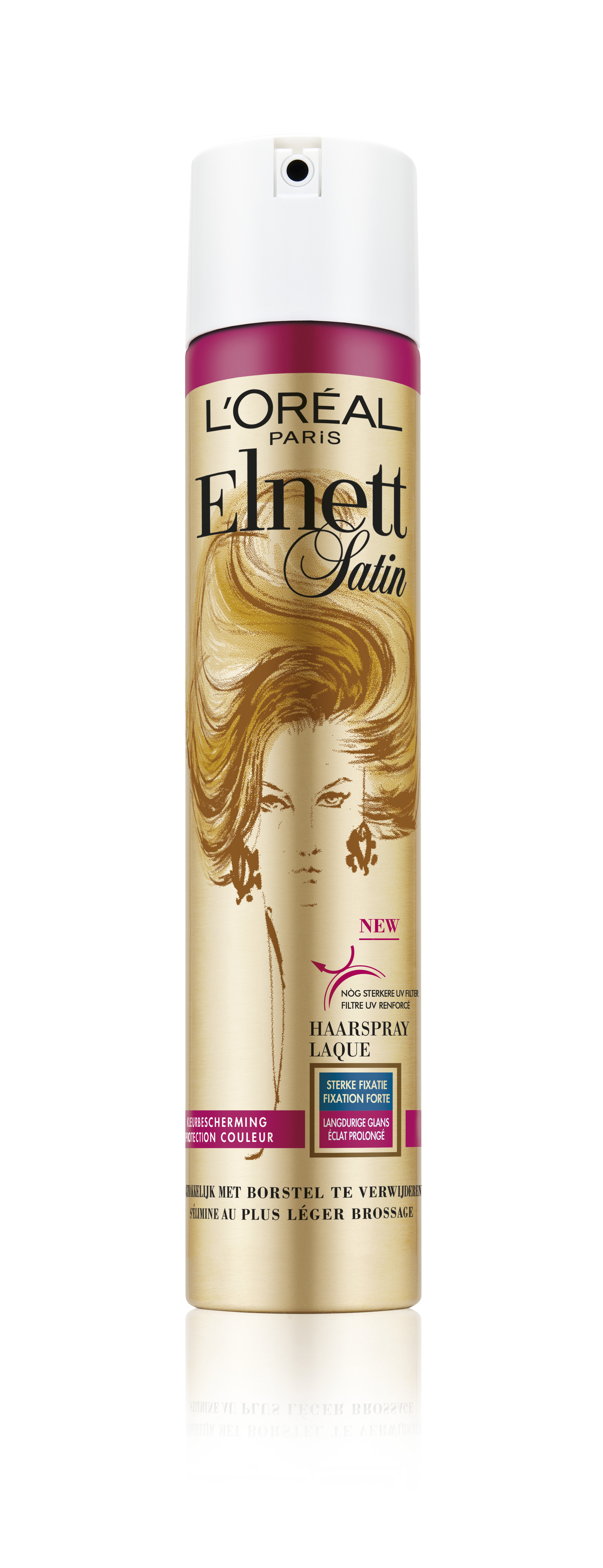 L'Oréal Elnett Satin Kleurbeschermende Fixatie - 400 ml - Haarlak