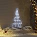 Prolenta Maison Exclusive LED kerstboom met grondpennen, koelwit, 182 cm, metaal