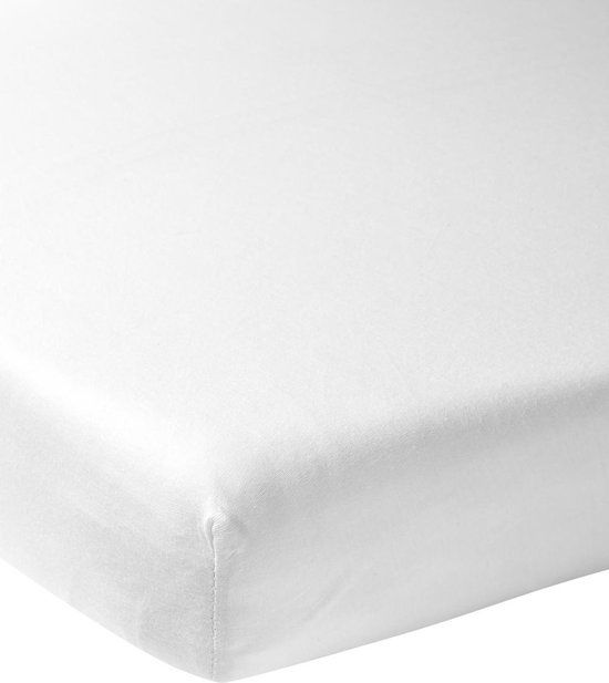 Meyco Baby Uni Junior Bed Sheet - White - 70x150cm - 100% Cotton