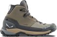 Salewa Puez Leather Mid PTX Dames Wandelschoenen Bruin/Grijs/Groen Maat 40