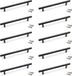 Emuca Lot van 10 Meubelgrepen Orlando, L252mm, 192mm Interaxis, Staal, Zwart gelakt