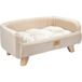 Ferplast FSC®-gecertificeerde houten honden- en kattenkennel met zacht kussen, stijl, comfort en duurzaamheid, 82 x 55 xh 31 cm.
