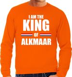 Bellatio Decorations Koningsdag sweater I am the King of Alkmaar - heren - Kingsday Alkmaar outfit / kleding / trui L